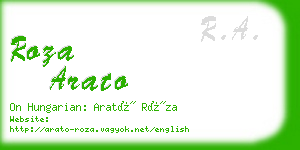 roza arato business card